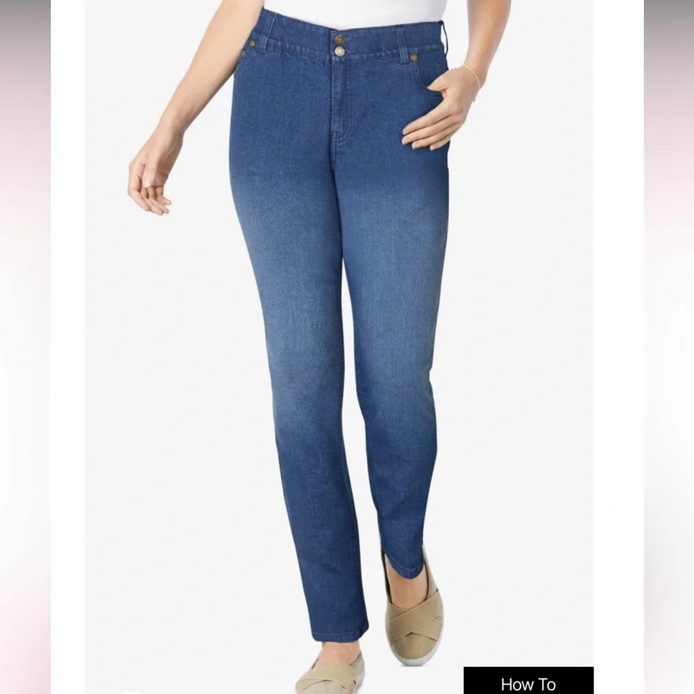 Women Within dark wash jeans